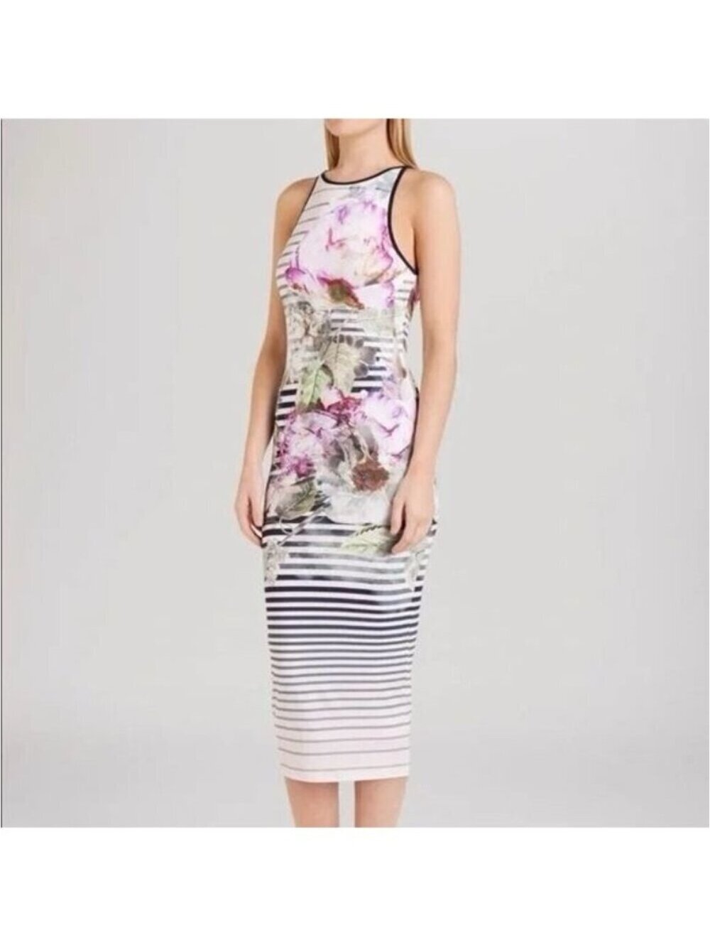 Ted Baker Women's Laya Pure Peony Striped Midi Dress